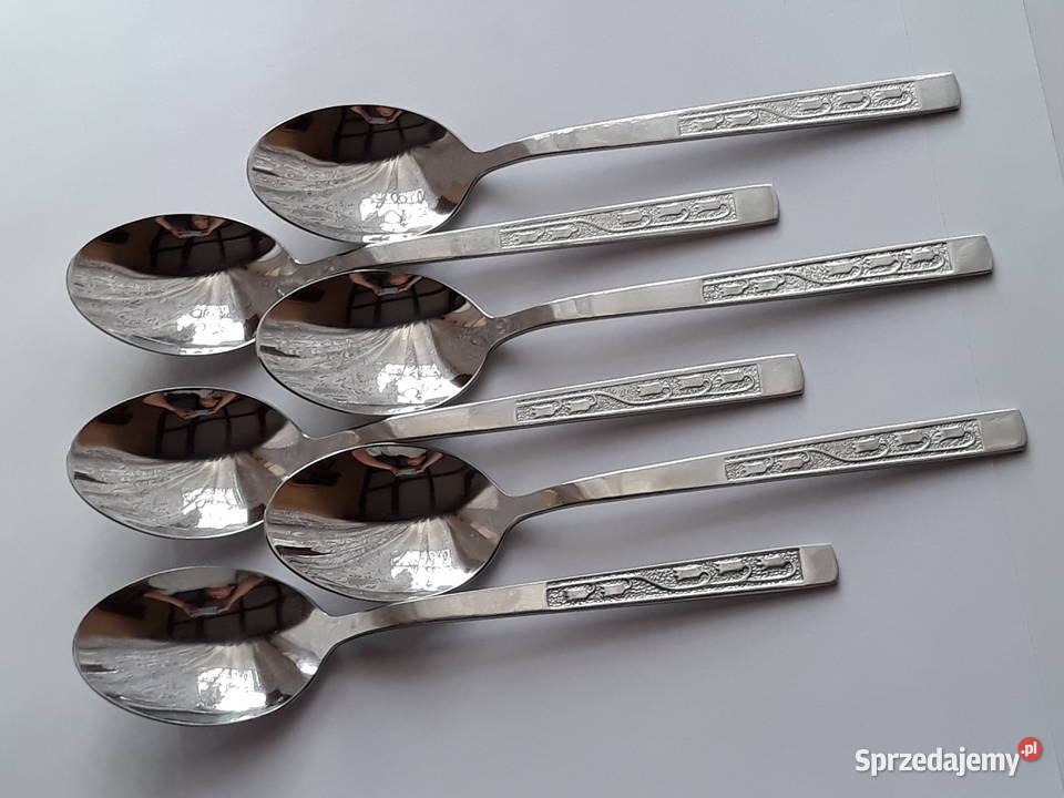 Łyżki obiadowe 3 KONWALIE Gerlach sztućce PRL Dąbrowa Górnicza