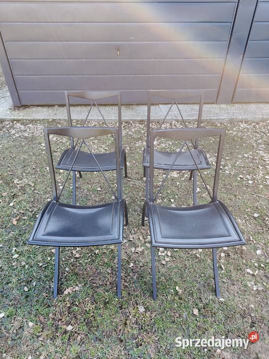 Komplet krzeseł Cattelan Italia składane skóra Aleksandrów Łódzki