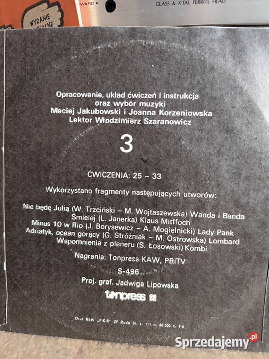 Aerobik Przyjaciółka 1983 r PRL płyta winylowa Stargard