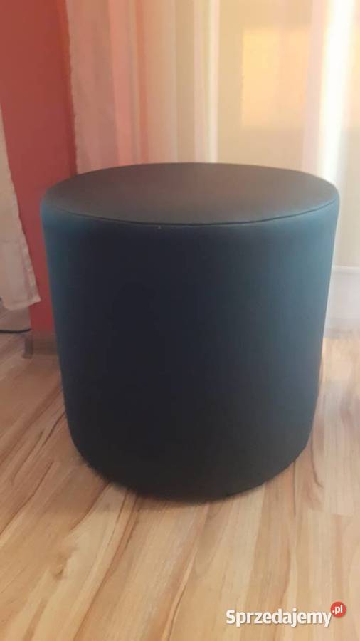 Puf LUK ROND czarny Tychy