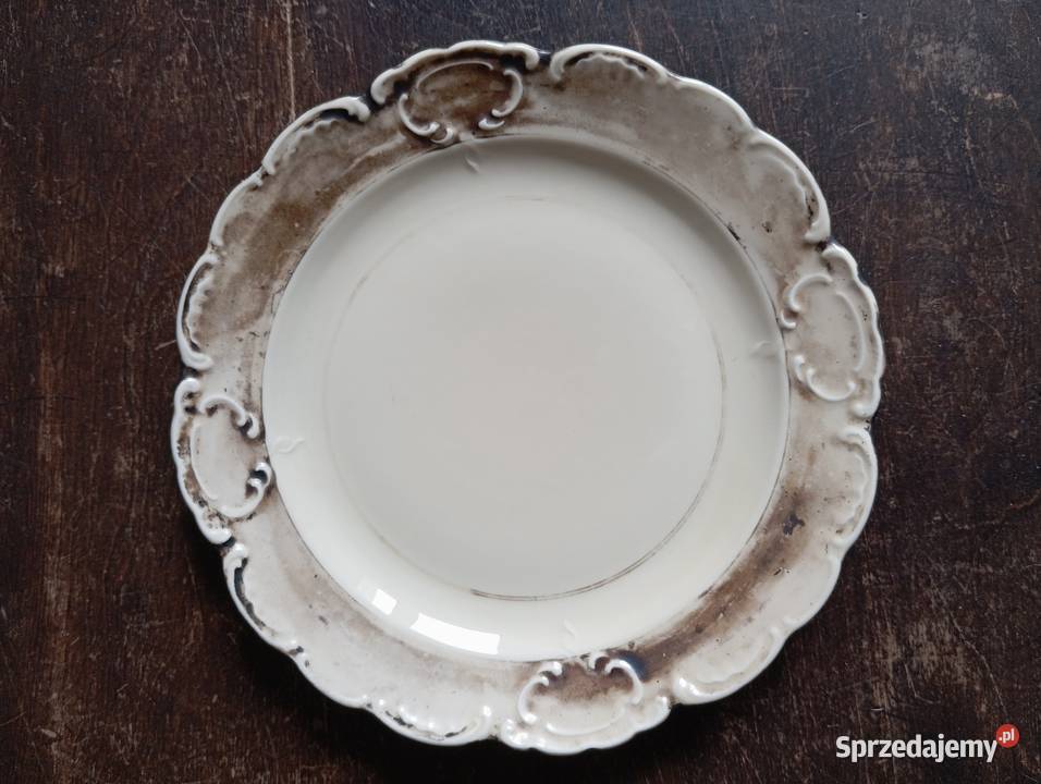 Dwa Talerzyki BAVARIA FEINSILBER deserowy i beżowy Talerze i talerzyki sprzedam
