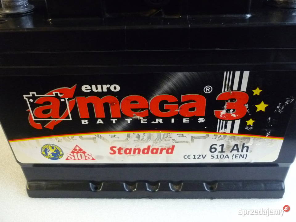 Akumulator AMEGA 61AH używany stan odbsklep Szczodrochowo