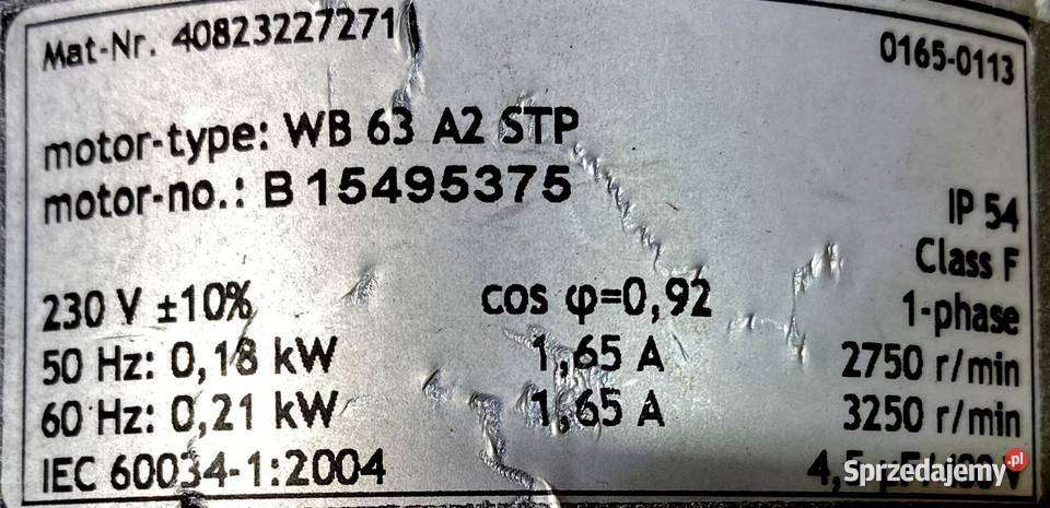 pompa próżniowa 018kW 2750obr 230V BEKER Dom i Ogród Pigża sprzedam