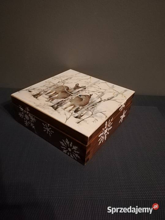 Świąteczne pudełko aniołek miś sarenki handmade Kędzierzyn-Koźle