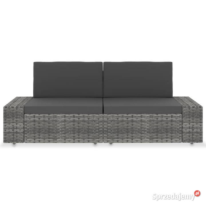 Sofa modułowa 2osobowa rattan PE szara WM49525 Warszawa