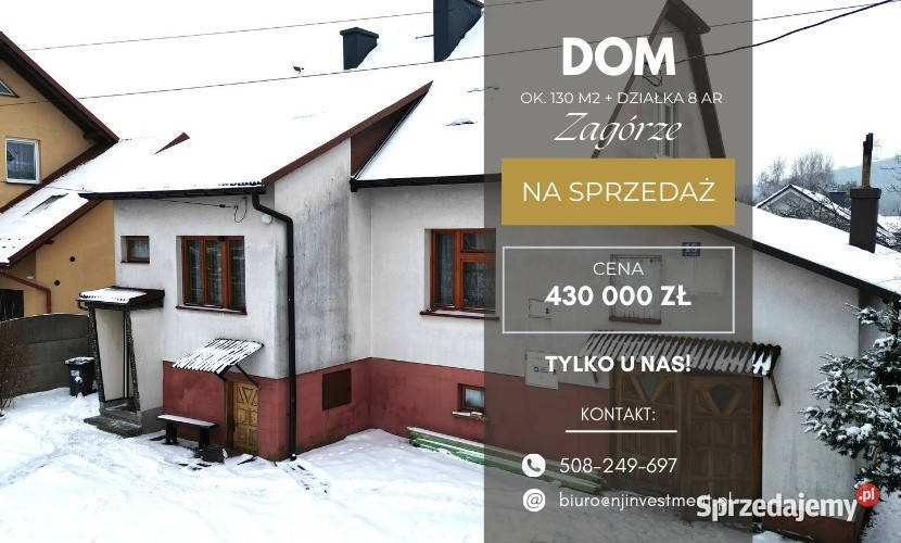Sprzedam dom w Zagórzu 130m2 garaż możliwość Nieruchomości Zagórze