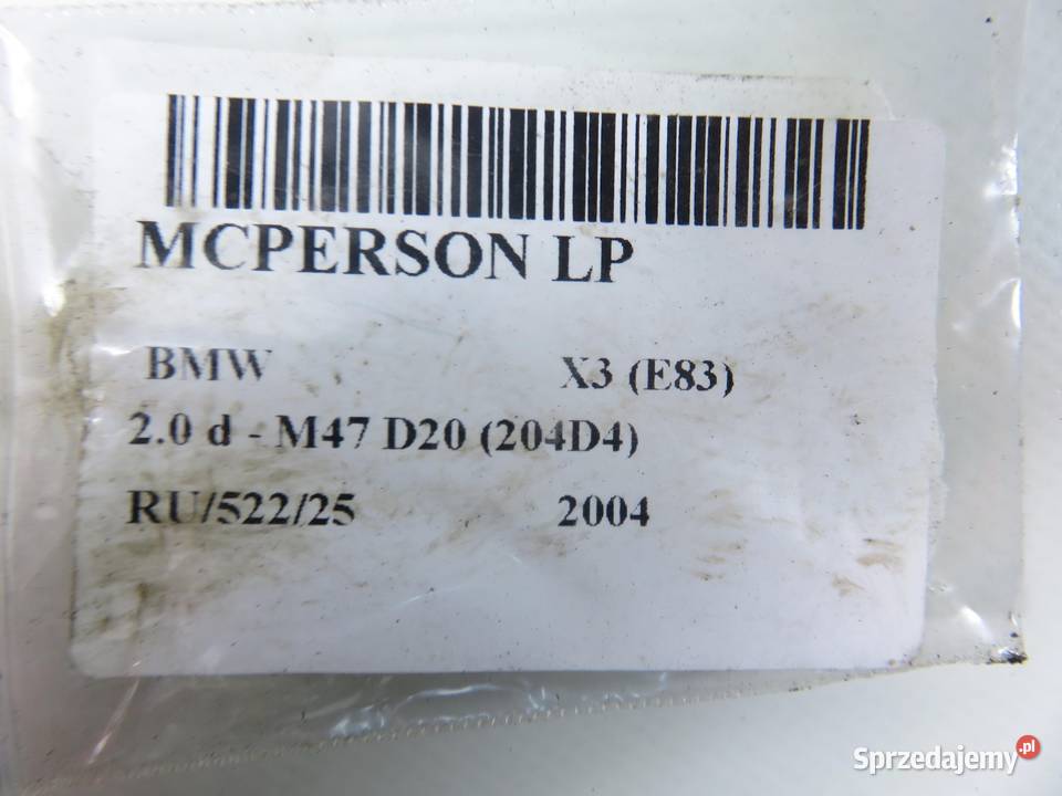 MCPERSON LEWY PRZEDNI BMW X3 E83 20 d 3413145