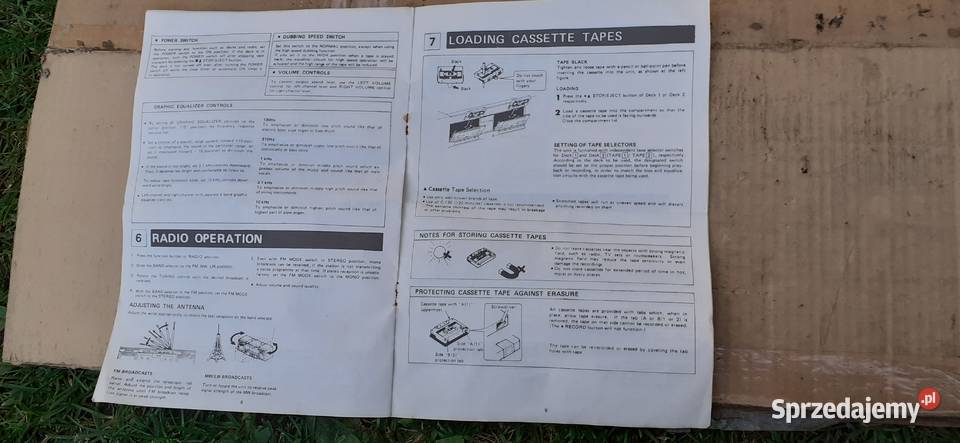 Instrukcja i karton radia Kensonic International Tuszkowo