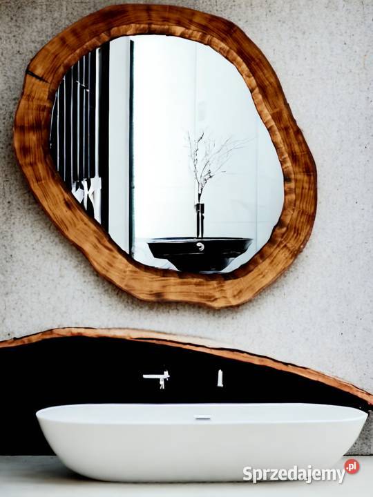 Designerskie asymetryczne lusto do łazienki Rzeszów