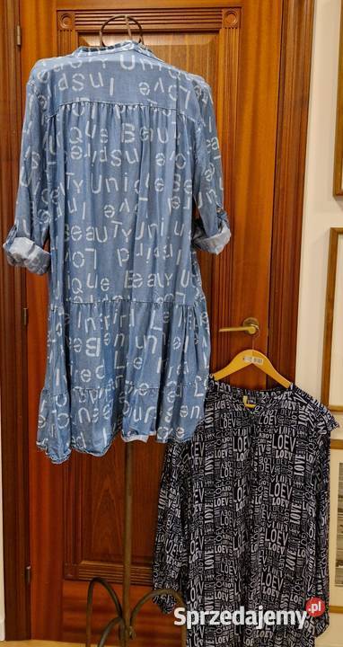 SUKIENKA TUNIKA koszula długa z bawełny jakby Lublin