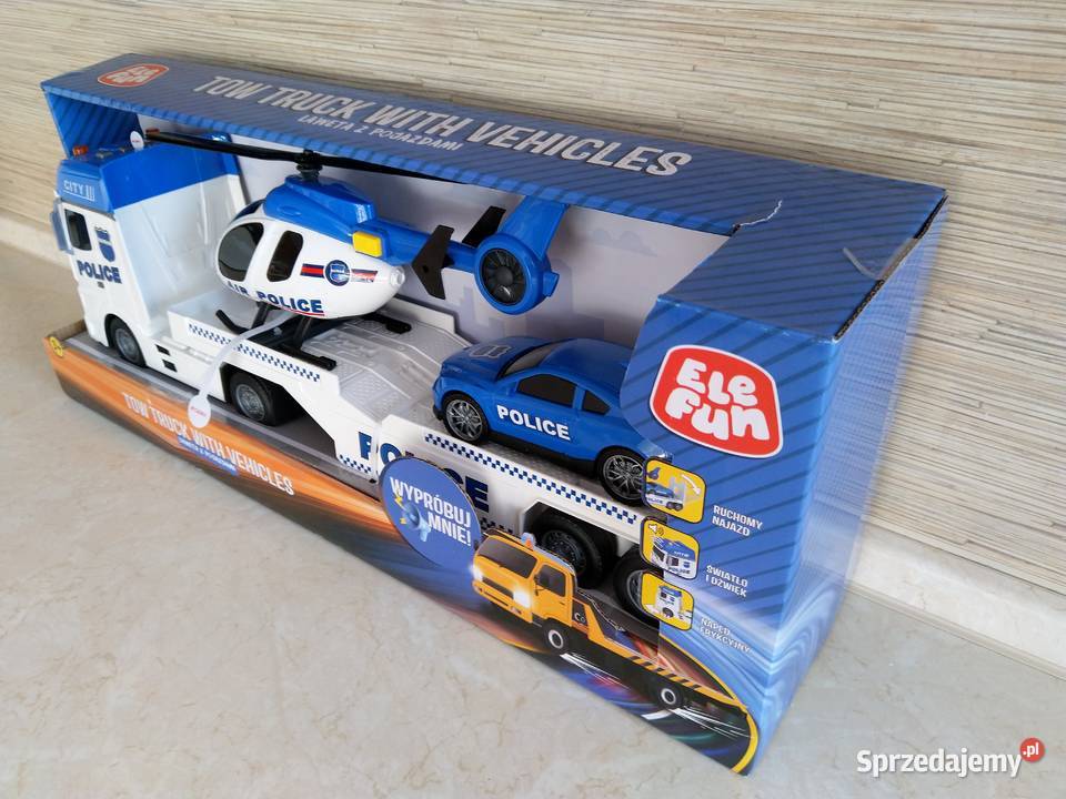 OKAZJA Laweta z pojazdami Police helikopter Samochody i pojazdy śląskie Zabrze