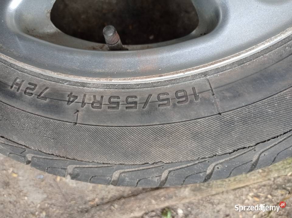 Alufelgi 14 4x1143 opony 1655514 z rantem Górno