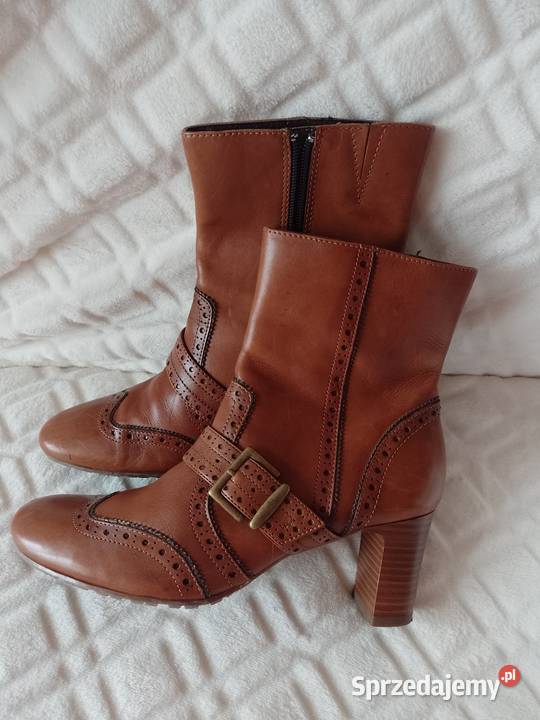 38 Real Leather Skórzane Botki biznesowe z inna Kraków sprzedam