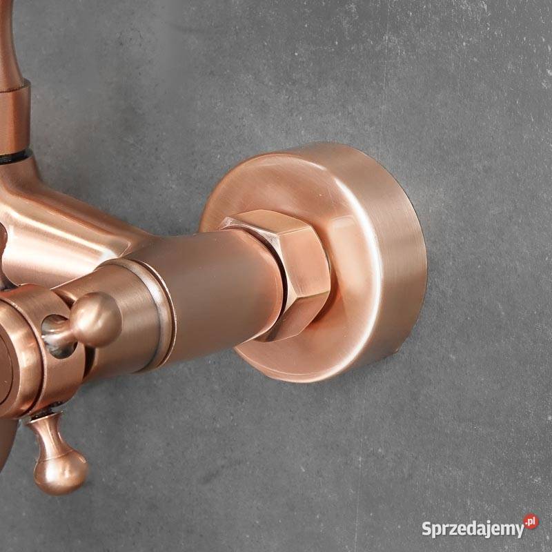 Bateria wannowa ścienna różowe złoto COPPER 1 Chmielnik