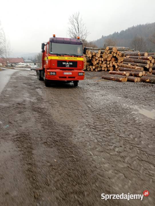Man F2000 laweta pomoc drogowa diesel Maków Podhalański