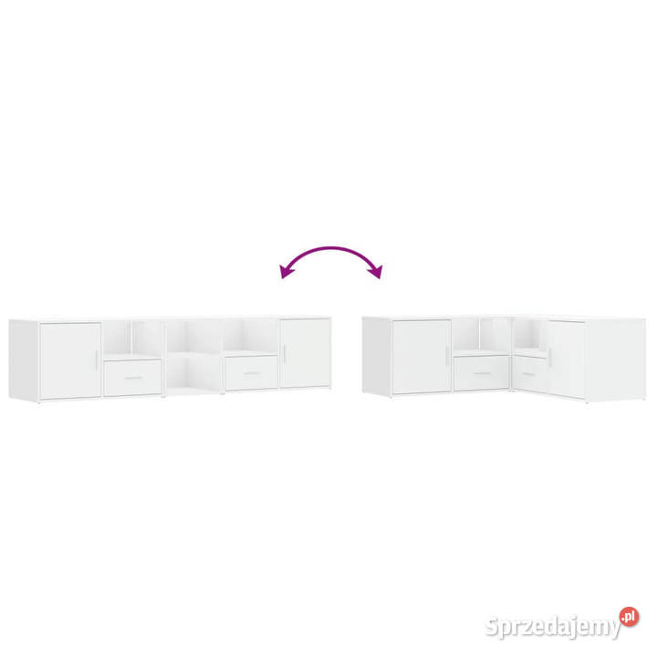 Szafka narożna biała 200x40x45 materiał Szafki Warszawa