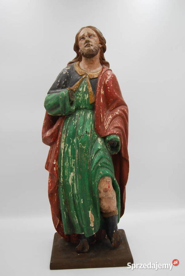 Święty Józef w kapeluszu ok I poł XIX wieku Antyki, Sztuka, Kolekcje wielkopolskie Poznań