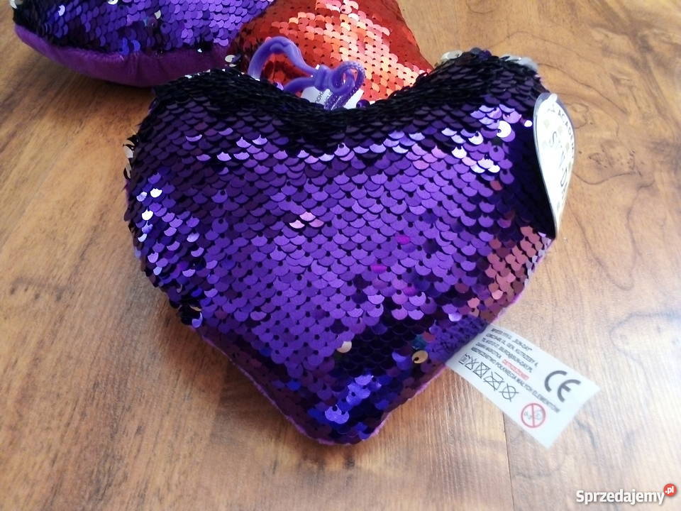 Serduszka odwracane cekiny Nowe Maskotki małopolskie Olkusz