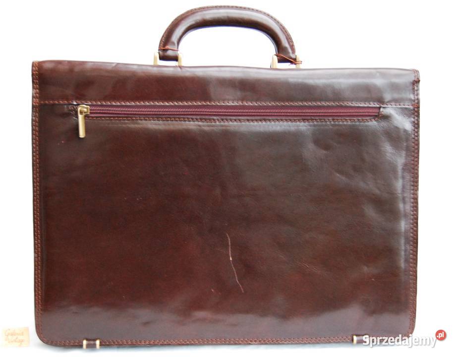 Sagan nowa torba teczka męska skórzana skóra