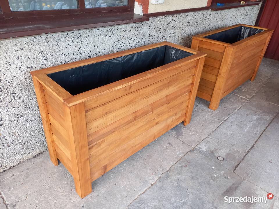 Doniczki ogrodowe drewniane 90 podkarpackie Ropczyce
