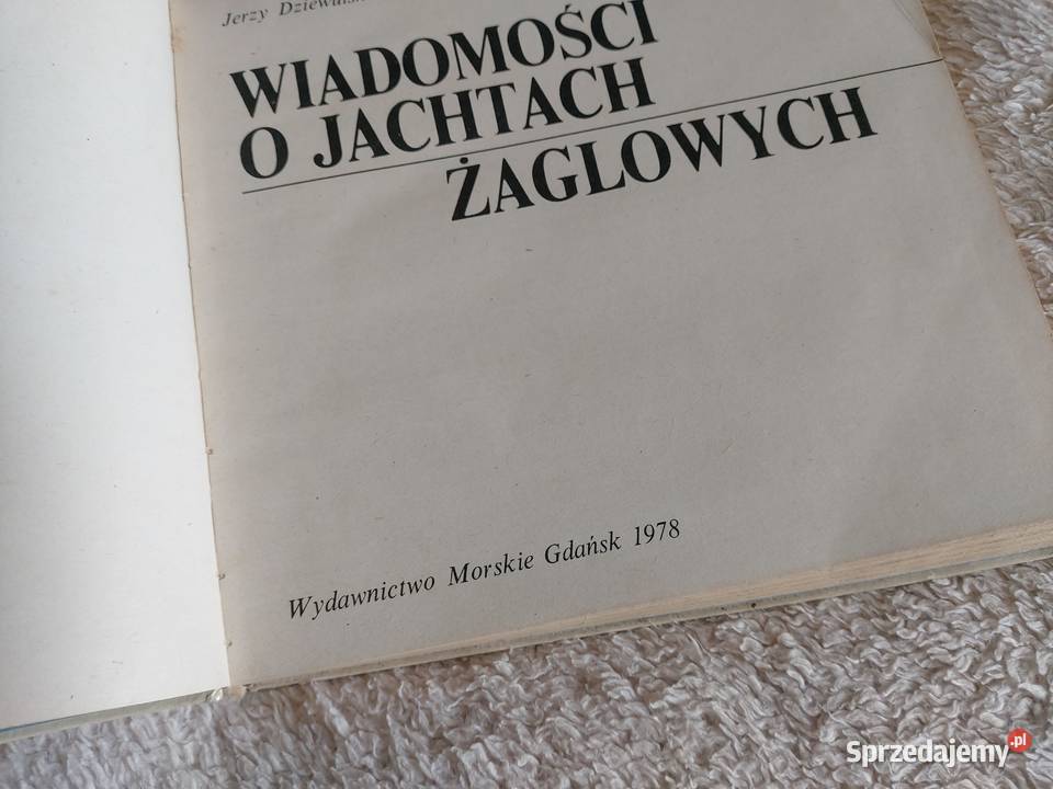 Książka Wiadomości o jachtach żaglowych 1978