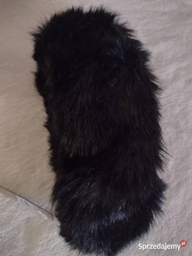 RIVER ISLANDCzarna futrzana opaska na głowęNOWA Nakrycia głowy Kraków