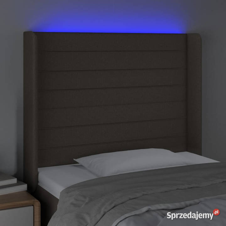 Zagłówek do łóżka z LED taupe 83x16x118128 Warszawa sprzedam