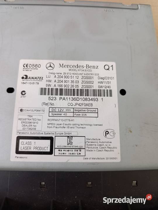 Mercedes W204 Nawigacja Radioodtwarzacz CD Radio Pszczyna sprzedam