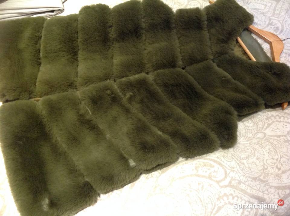 Kamizelka Futrzana Damska M NOWA Zielona zielony