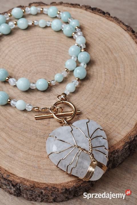 Naszyjnik MINTi Lover kamienie naturalne jadeit Zielonki