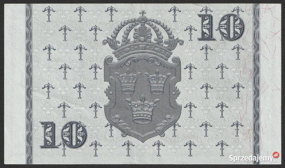 SZWECJA 10 KORON 1958 STAN 12