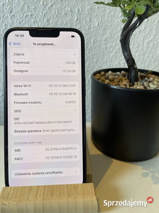 OkazjaiPhone 14kondycja 84 stan idealny Szczecin