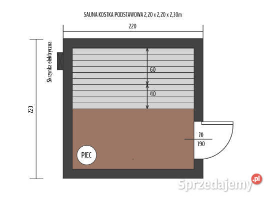 SAUNA OGRODOWA CUBE LUX 220 x 220