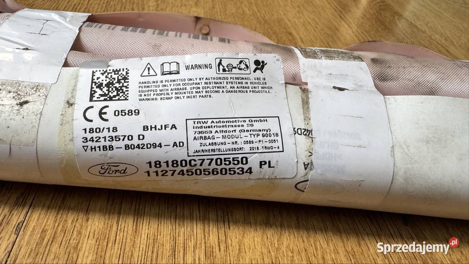FORD FIESTA MK8 KURTYNA POWIETRZNA H1BBB042D94AD śląskie Katowice