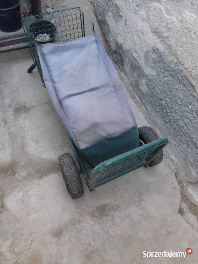 Wózek ogrodowy z workiem transportowy