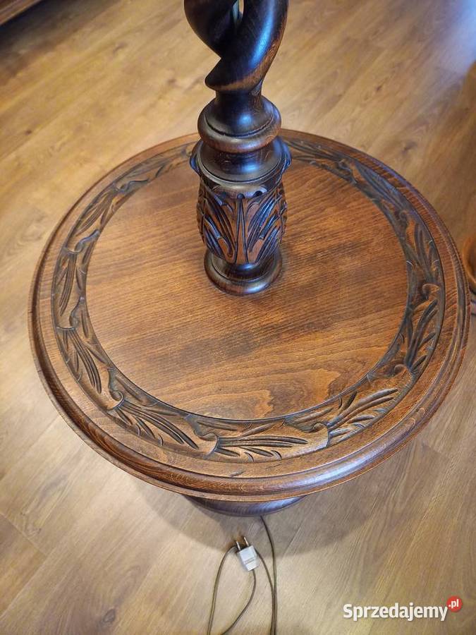 Lampa drewniana rzeźbiona Lipno