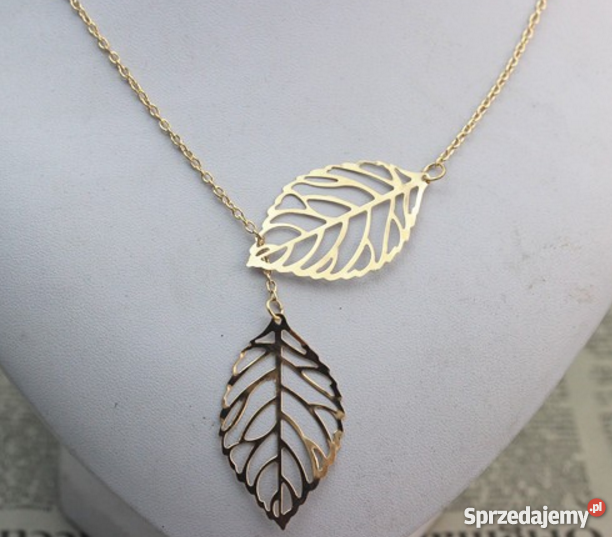Naszyjnik Łańcuszek listki ażurowe złoto Gdańsk