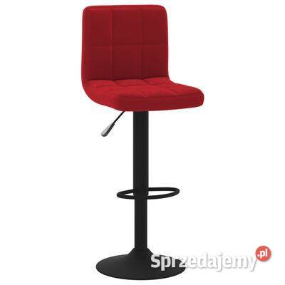 vidaXL Stołki barowe 2 winna czerwień obite sprzedam