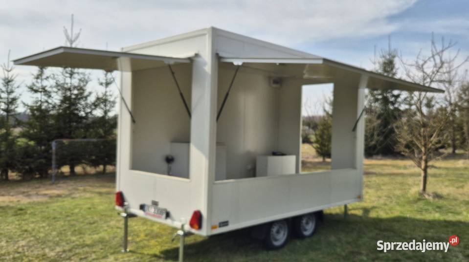 przyczepa kebab lody otwierana dwuosiowa