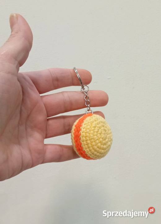 Makaronik wykonany na szydełku brelok zawieszka Antyki, Sztuka, Kolekcje