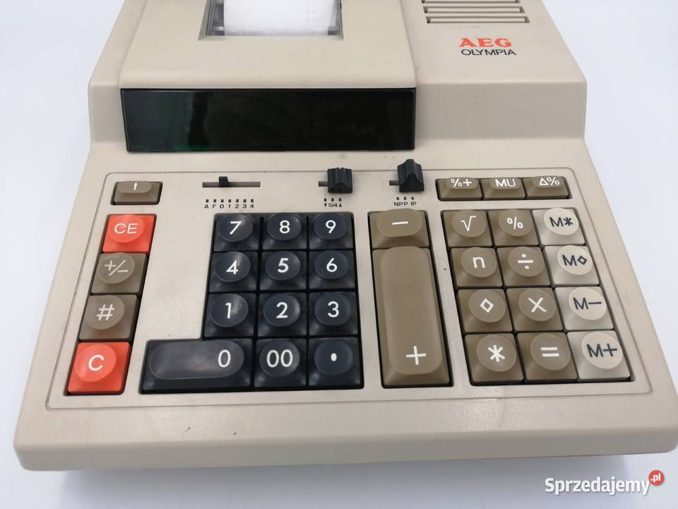 Stary kalkulator drukujący AEG Olympia CPD 5212 Borów