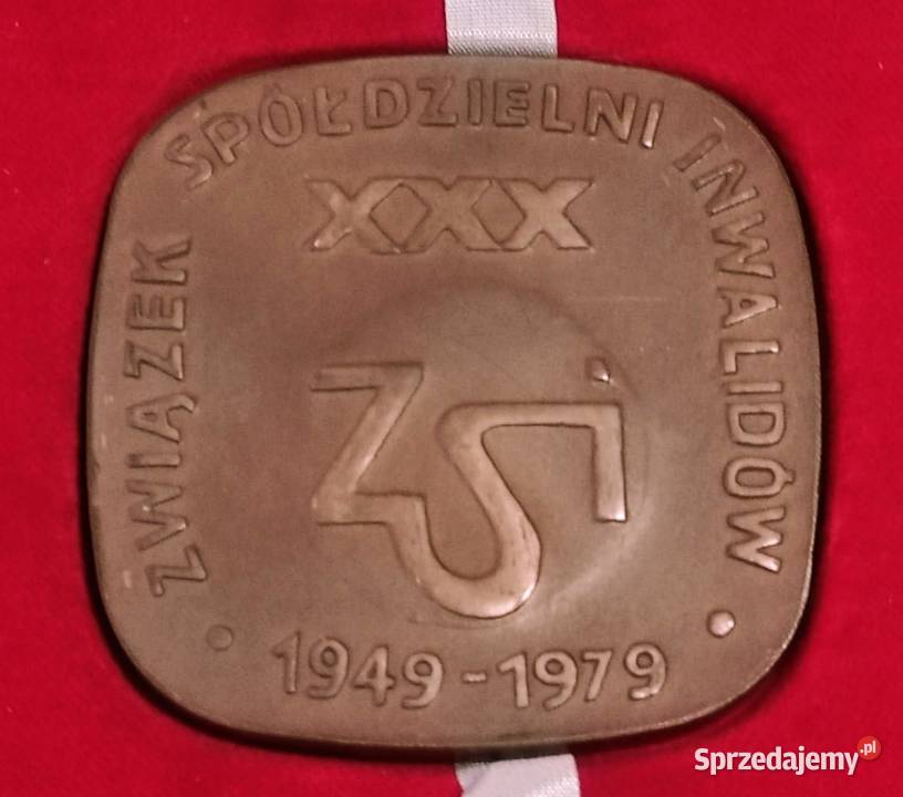 Medal XXX lat ZWIĄZKU SPÓŁDZIELNI INWALIDÓW Numizmatyka Pruszków
