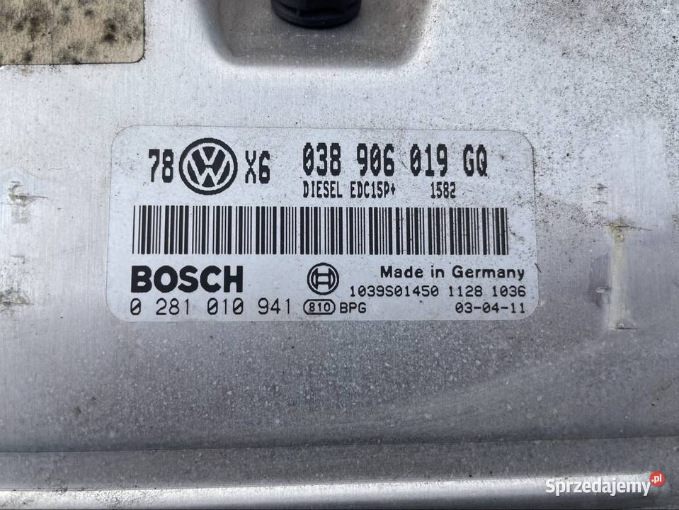 038906019GQ komputer sterownik silnika 19 tdi vw zachodniopomorskie Szczecin