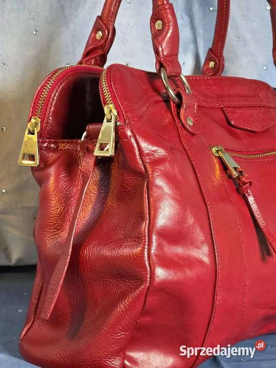Duża Torebka CLARKS do Ręki Skóra Naturalna Stan 12cm Warszawa