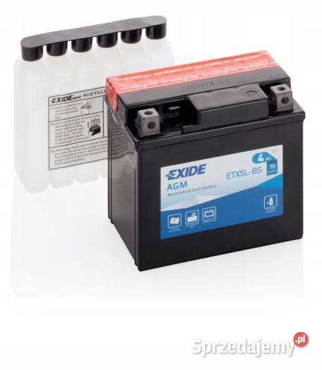 Akumulator motocyklowy 4Ah YTX5LBS exide Konin