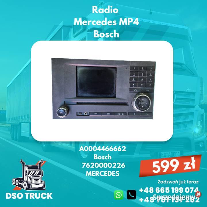 Radio A0004466662 Bosch MERCEDES ACTROS MP4 Motoryzacja Zawichost sprzedam