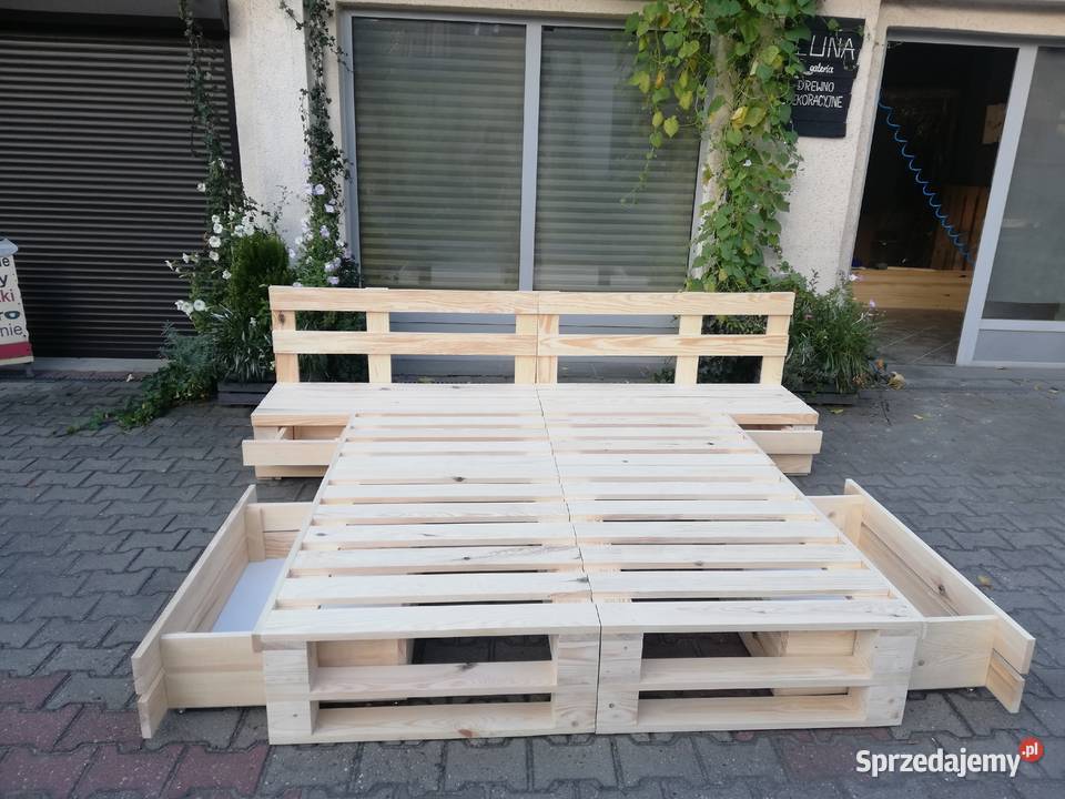 Łóżko drewniane 160 x200 z szufladami Siemianowice Śląskie
