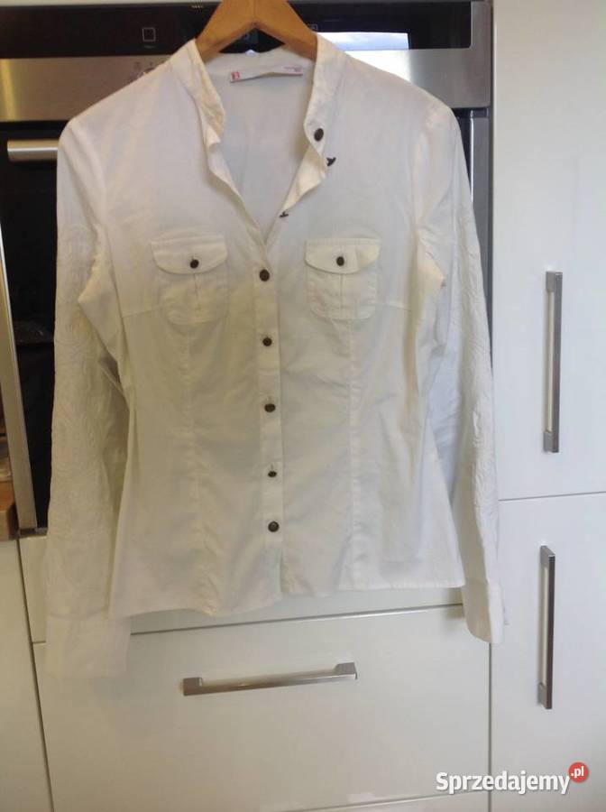 Biała Koszula Damska LAURA BIAGIOTTI ROMA XXSXS długi Bluzki i koszule Nowa Sól