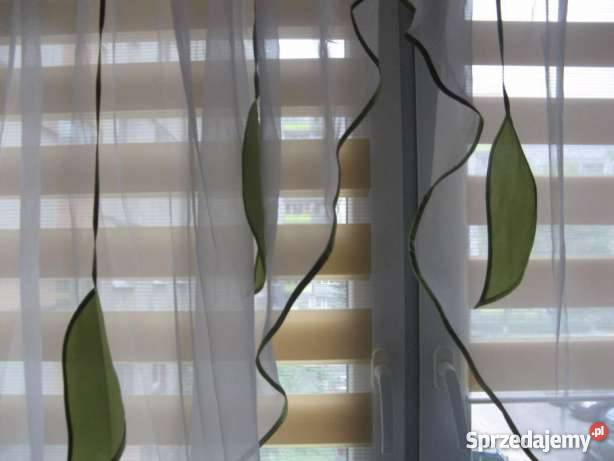 Nowa firanka liście zielona obszycia Warszawa