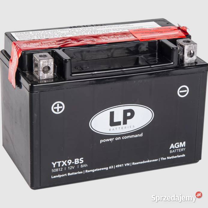 Akumulator motocyklowy Landport YTX9BS 12V 8Ah Kalisz
